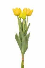 Tulp bundel x5 54cm geel